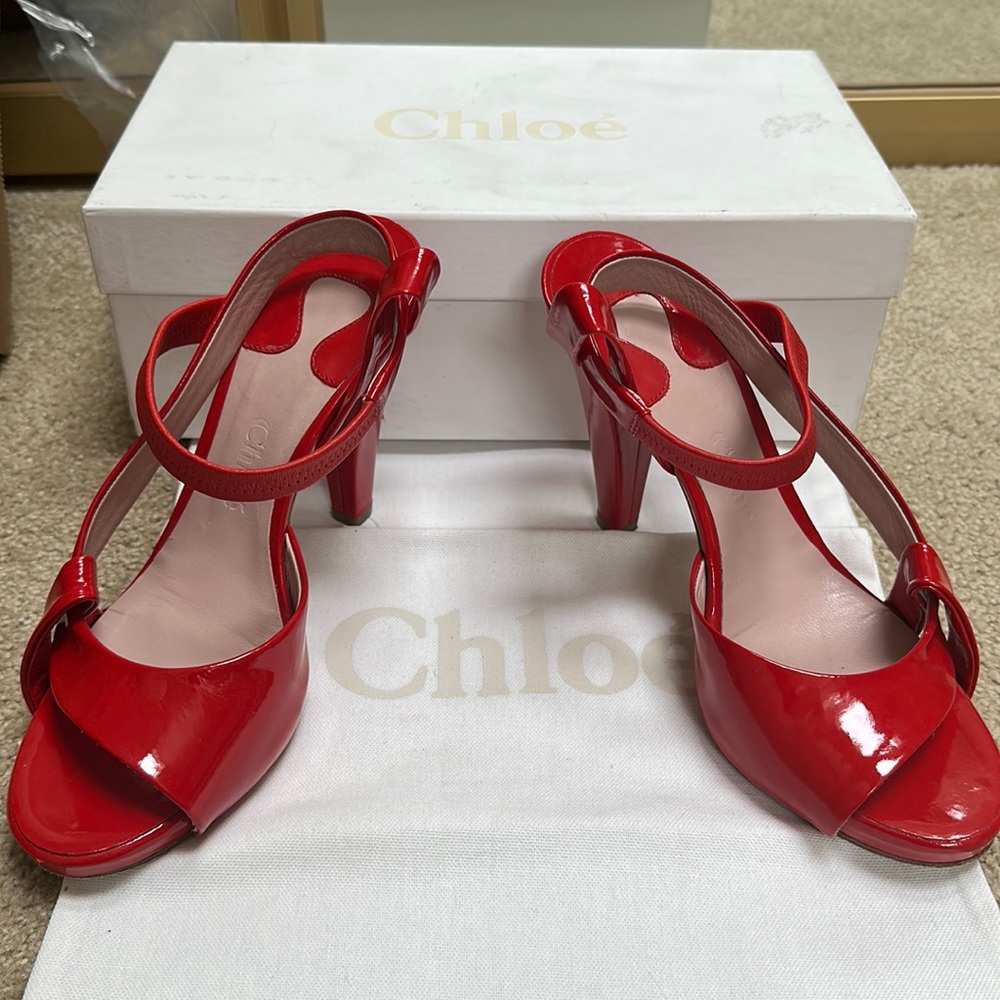 Chloe strappy high heeled sandals